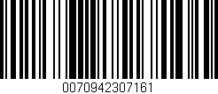 Código de barras (EAN, GTIN, SKU, ISBN): '0070942307161'