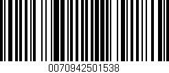 Código de barras (EAN, GTIN, SKU, ISBN): '0070942501538'