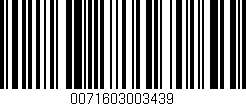 Código de barras (EAN, GTIN, SKU, ISBN): '0071603003439'