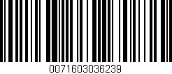 Código de barras (EAN, GTIN, SKU, ISBN): '0071603036239'