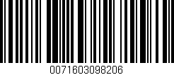 Código de barras (EAN, GTIN, SKU, ISBN): '0071603098206'