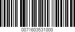 Código de barras (EAN, GTIN, SKU, ISBN): '0071603531000'