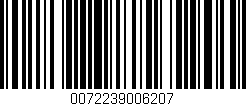 Código de barras (EAN, GTIN, SKU, ISBN): '0072239006207'