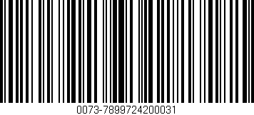 Código de barras (EAN, GTIN, SKU, ISBN): '0073-7899724200031'