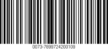 Código de barras (EAN, GTIN, SKU, ISBN): '0073-7899724200109'