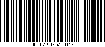 Código de barras (EAN, GTIN, SKU, ISBN): '0073-7899724200116'