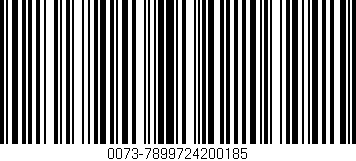 Código de barras (EAN, GTIN, SKU, ISBN): '0073-7899724200185'