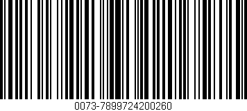 Código de barras (EAN, GTIN, SKU, ISBN): '0073-7899724200260'