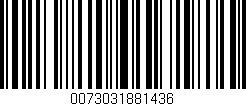 Código de barras (EAN, GTIN, SKU, ISBN): '0073031881436'