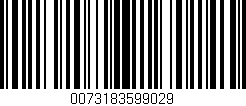 Código de barras (EAN, GTIN, SKU, ISBN): '0073183599029'