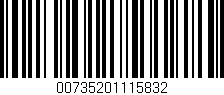Código de barras (EAN, GTIN, SKU, ISBN): '00735201115832'