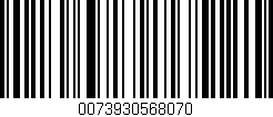 Código de barras (EAN, GTIN, SKU, ISBN): '0073930568070'