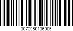 Código de barras (EAN, GTIN, SKU, ISBN): '0073950106986'