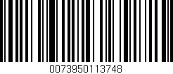 Código de barras (EAN, GTIN, SKU, ISBN): '0073950113748'