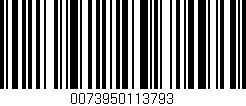 Código de barras (EAN, GTIN, SKU, ISBN): '0073950113793'
