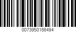 Código de barras (EAN, GTIN, SKU, ISBN): '0073950188494'