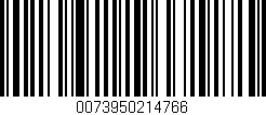 Código de barras (EAN, GTIN, SKU, ISBN): '0073950214766'