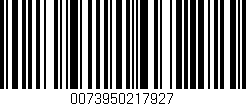 Código de barras (EAN, GTIN, SKU, ISBN): '0073950217927'