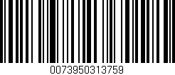 Código de barras (EAN, GTIN, SKU, ISBN): '0073950313759'