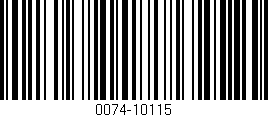 Código de barras (EAN, GTIN, SKU, ISBN): '0074-10115'