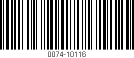 Código de barras (EAN, GTIN, SKU, ISBN): '0074-10116'