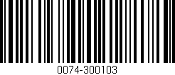 Código de barras (EAN, GTIN, SKU, ISBN): '0074-300103'