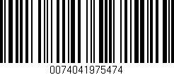 Código de barras (EAN, GTIN, SKU, ISBN): '0074041975474'