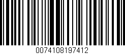 Código de barras (EAN, GTIN, SKU, ISBN): '0074108197412'