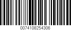 Código de barras (EAN, GTIN, SKU, ISBN): '0074108254306'