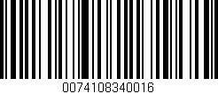 Código de barras (EAN, GTIN, SKU, ISBN): '0074108340016'