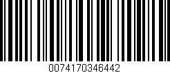 Código de barras (EAN, GTIN, SKU, ISBN): '0074170346442'
