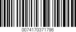 Código de barras (EAN, GTIN, SKU, ISBN): '0074170371796'