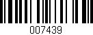 Código de barras (EAN, GTIN, SKU, ISBN): '007439'