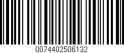 Código de barras (EAN, GTIN, SKU, ISBN): '0074402506132'