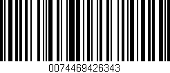 Código de barras (EAN, GTIN, SKU, ISBN): '0074469426343'