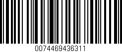 Código de barras (EAN, GTIN, SKU, ISBN): '0074469436311'
