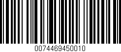 Código de barras (EAN, GTIN, SKU, ISBN): '0074469450010'