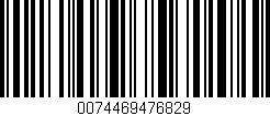 Código de barras (EAN, GTIN, SKU, ISBN): '0074469476829'