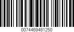 Código de barras (EAN, GTIN, SKU, ISBN): '0074469481250'