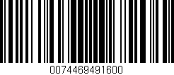 Código de barras (EAN, GTIN, SKU, ISBN): '0074469491600'