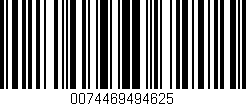 Código de barras (EAN, GTIN, SKU, ISBN): '0074469494625'