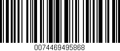 Código de barras (EAN, GTIN, SKU, ISBN): '0074469495868'
