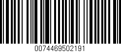 Código de barras (EAN, GTIN, SKU, ISBN): '0074469502191'