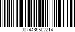 Código de barras (EAN, GTIN, SKU, ISBN): '0074469502214'