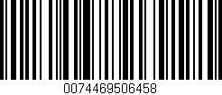Código de barras (EAN, GTIN, SKU, ISBN): '0074469506458'