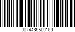 Código de barras (EAN, GTIN, SKU, ISBN): '0074469509183'