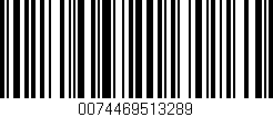 Código de barras (EAN, GTIN, SKU, ISBN): '0074469513289'