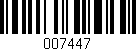 Código de barras (EAN, GTIN, SKU, ISBN): '007447'
