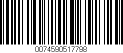 Código de barras (EAN, GTIN, SKU, ISBN): '0074590517798'