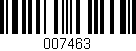 Código de barras (EAN, GTIN, SKU, ISBN): '007463'
